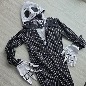 Jack Skellington-Inspired Black & White Pinstripe Men's Halloween Costume